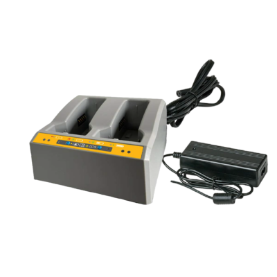 Dobbel batterilader for GNSS, Totalstasjon og skanner